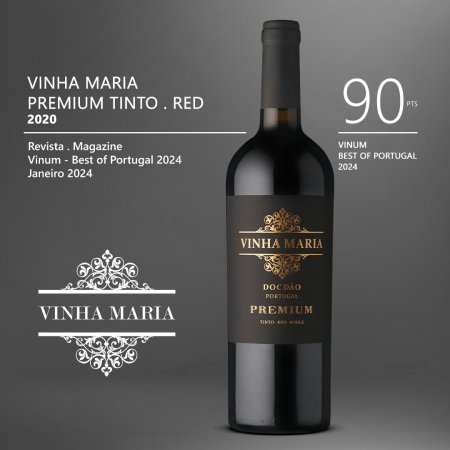 Vinha Maria Prémium tinto - nejlépe hodnocené víno Portugalska 2024 leden