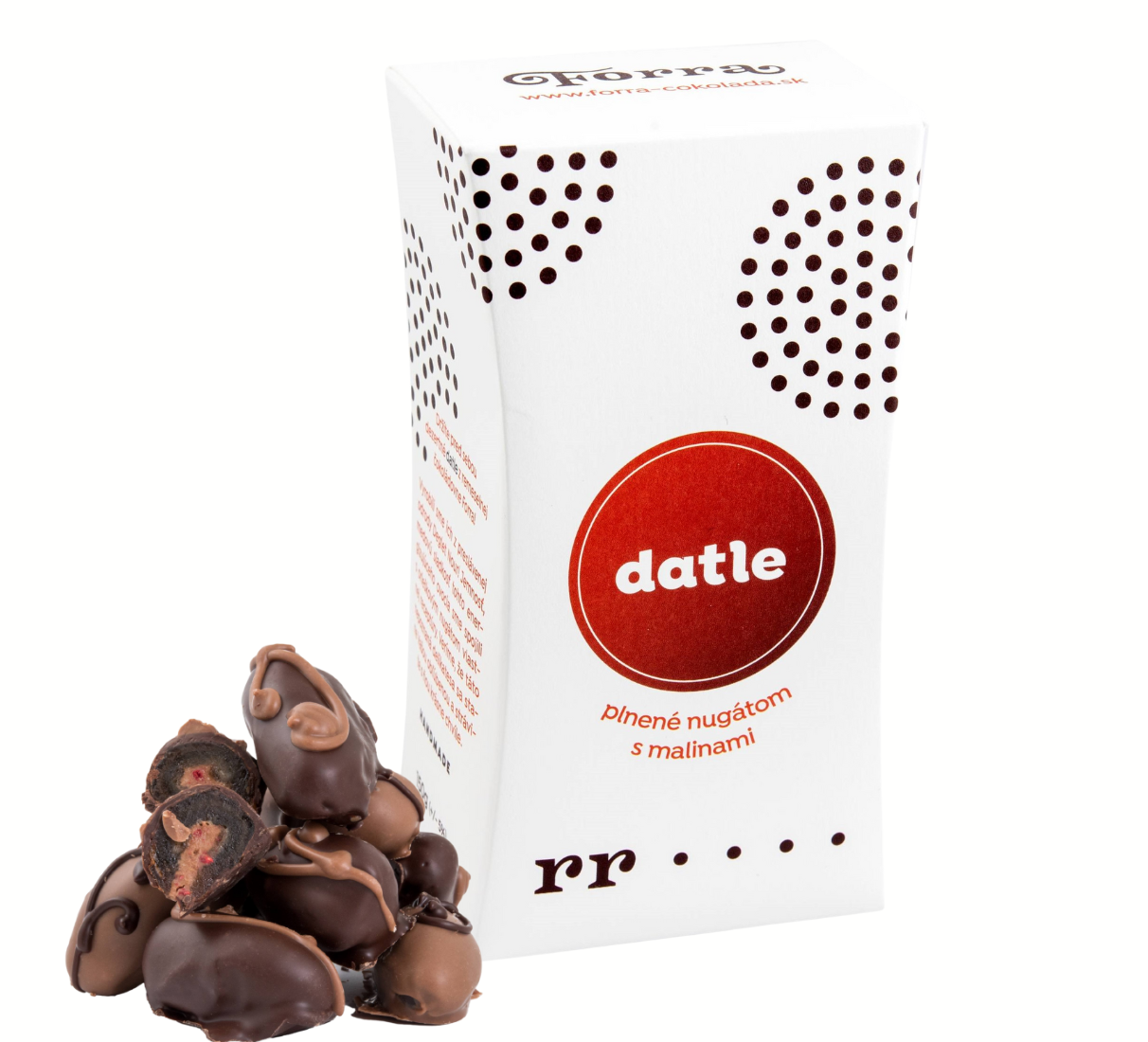 Forra Datle s nugátem a malinami velké