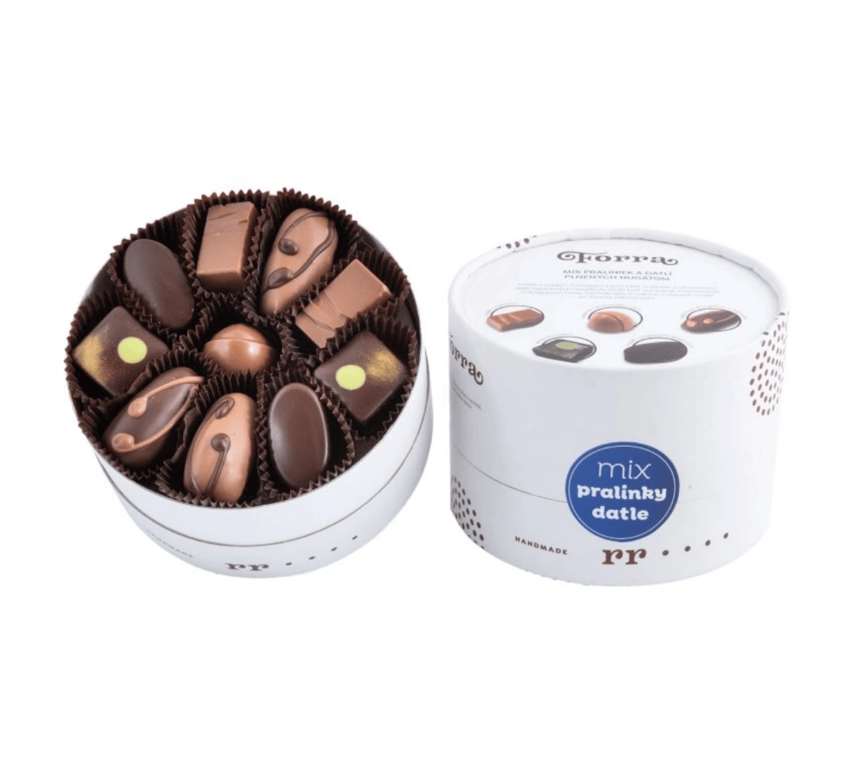 Forra plněné datle nugátem a pralinky