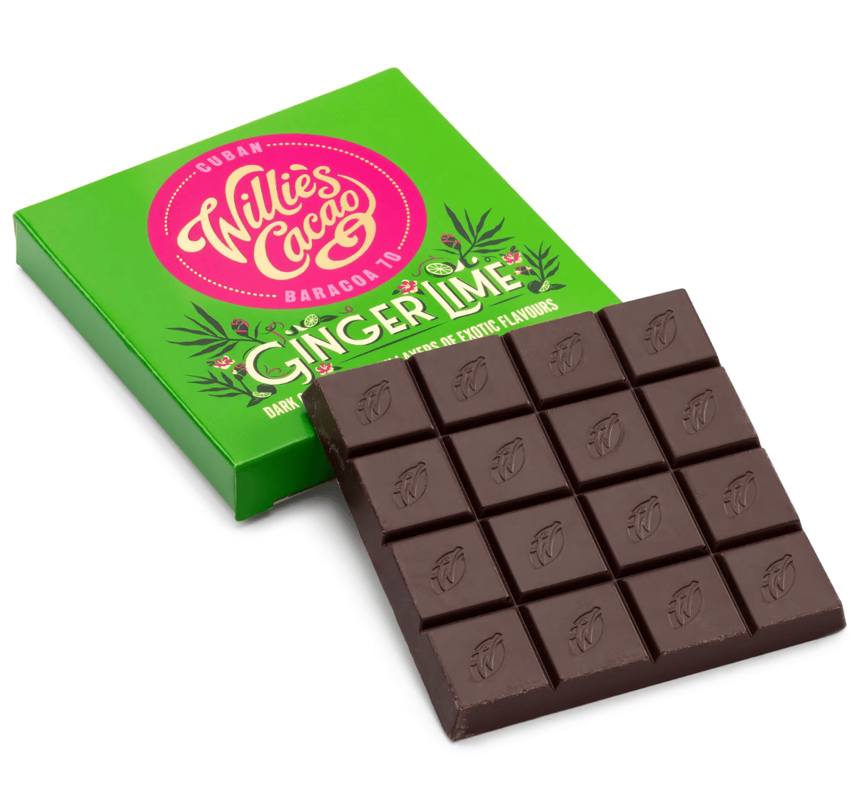 Willie´s Cacao Hořká čokoláda se zázvorem a limetkou