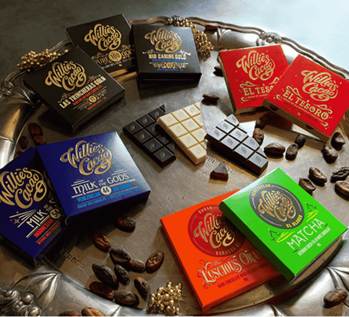 Willie´s Cacao Hořká čokoláda s lískovými oříšky a rozinkami