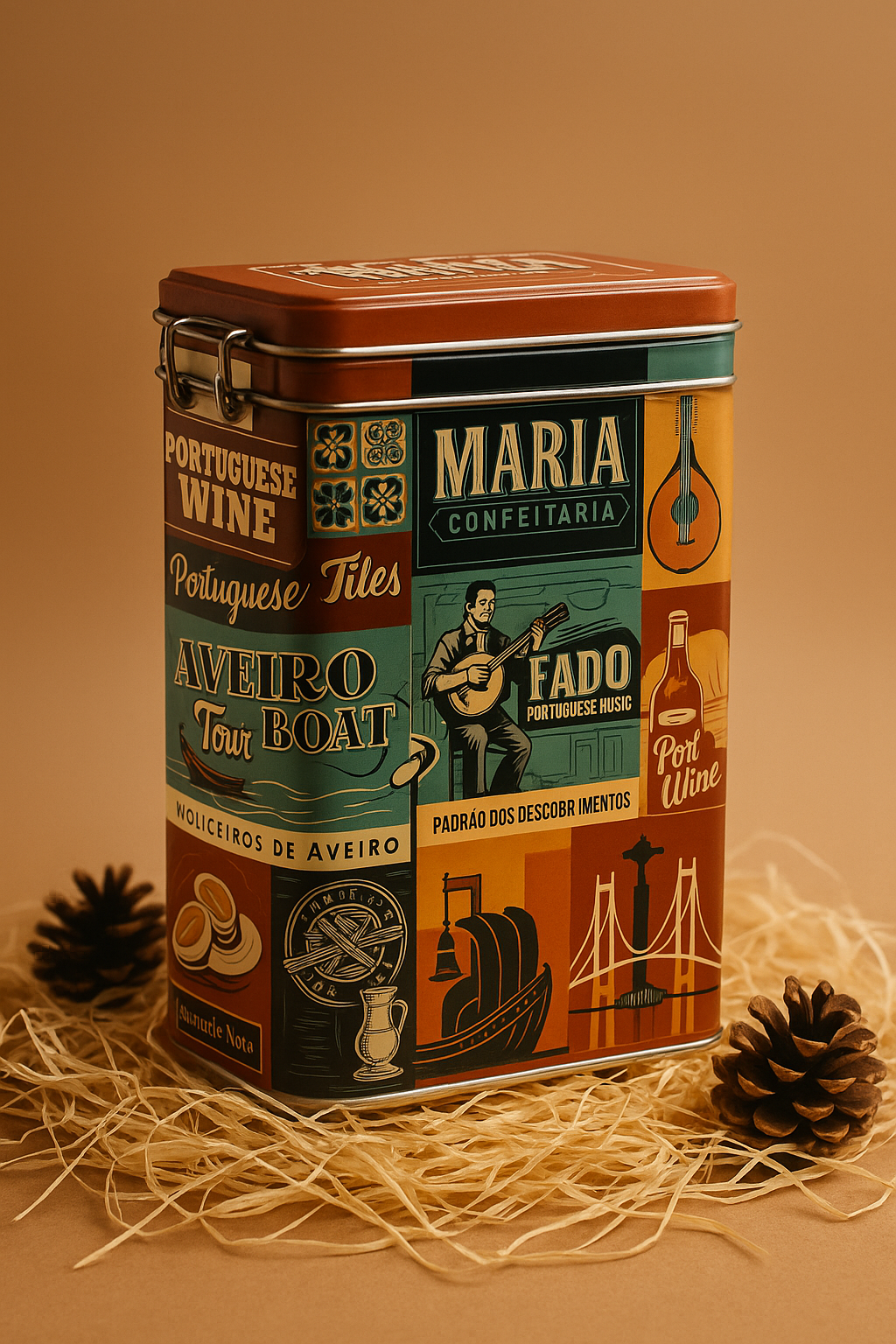 Sušenky Maria Confeitaria Portugalidade v plechové dóze